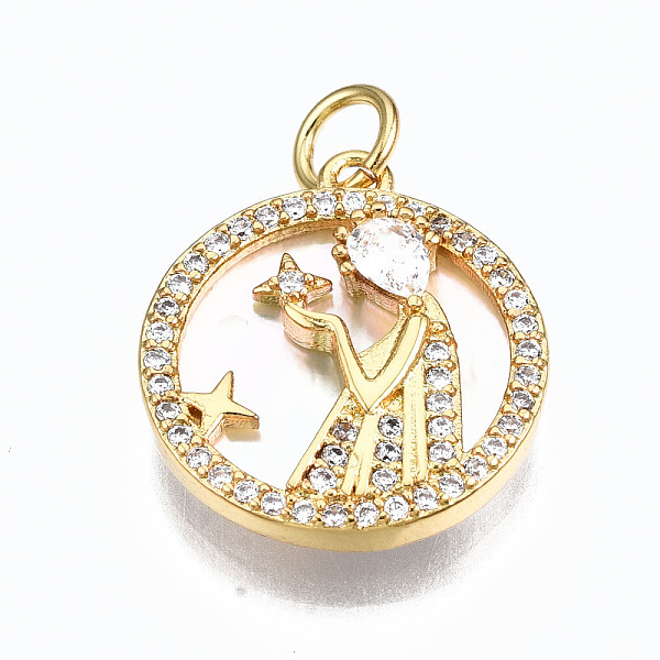 PandaHall Brass Micro Pave Clear Cubic Zirconia Pendants, with Shell and Jump Rings, Cadmium Free & Nickel Free & Lead Free, Flat Round with...
PandaHall Brass Micro Pave Clear Cubic Zirconia Pendants, with Shell and Jump Rings, Cadmium Free & Nickel Free & Lead Free, Flat Round with...