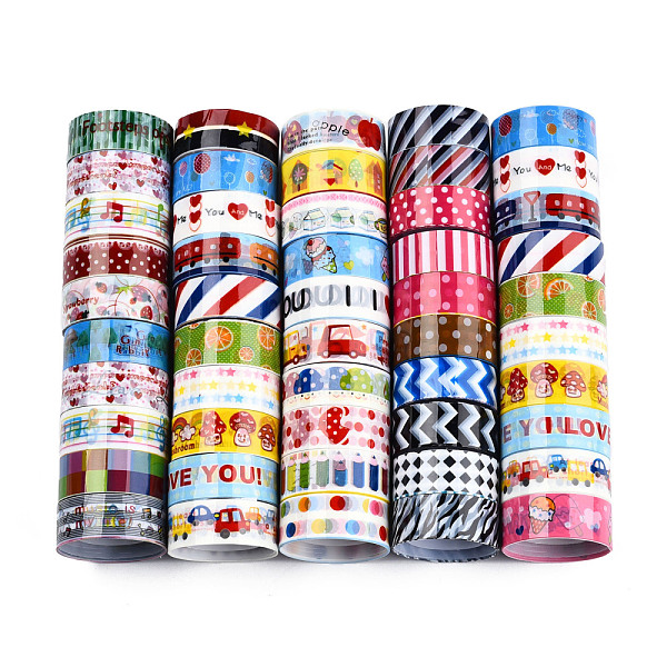 PandaHall Mixed Pattern DIY Scrapbook, Decorative Adhesive Tapes, Mixed Color, 15mm, about 2.3m/roll Adhesive Multicolor
PandaHall Mixed Pattern DIY Scrapbook, Decorative Adhesive Tapes, Mixed Color, 15mm, about 2.3m/roll Adhesive Multicolor