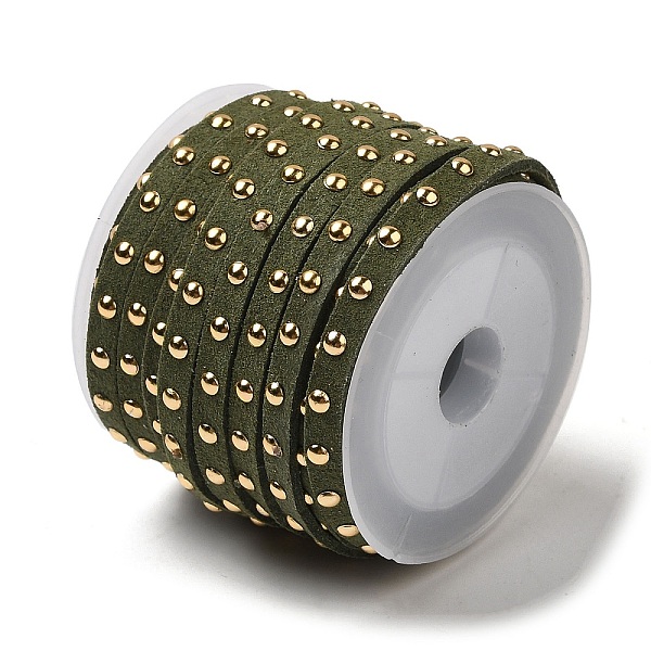 PandaHall Faux Suede Cord, with Golden Tone Alloy Rivet, For Punk Rock Jewelry Making, Olive, 5x2.5mm, about 5.46 yards(5m)/roll Faux..., Green
PandaHall Faux Suede Cord, with Golden Tone Alloy Rivet, For Punk Rock Jewelry Making, Olive, 5x2.5mm, about 5.46 yards(5m)/roll Faux..., Green