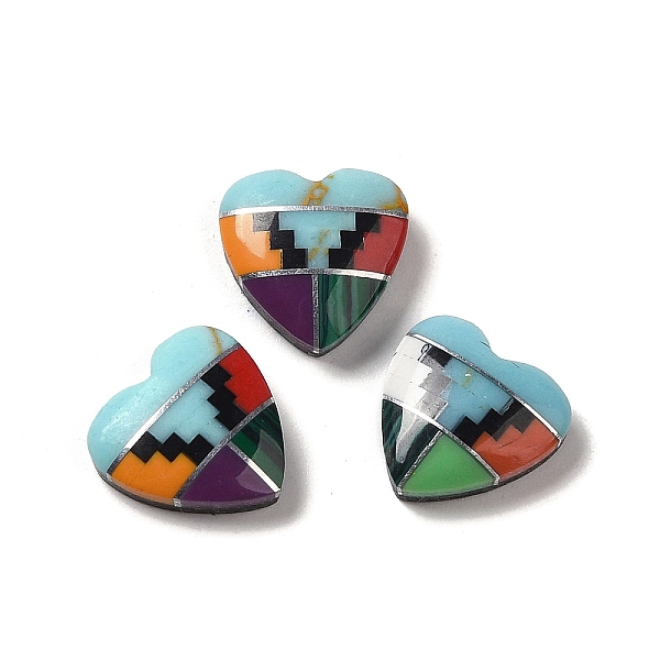 PandaHall Assembled Synthetic Turquoise & Malachite & Synthetic Mixed Stone Cabochons, Heart, Mixed Dyed and Undyed, Colorful, 10x10x3.5mm...
PandaHall Assembled Synthetic Turquoise & Malachite & Synthetic Mixed Stone Cabochons, Heart, Mixed Dyed and Undyed, Colorful, 10x10x3.5mm...
