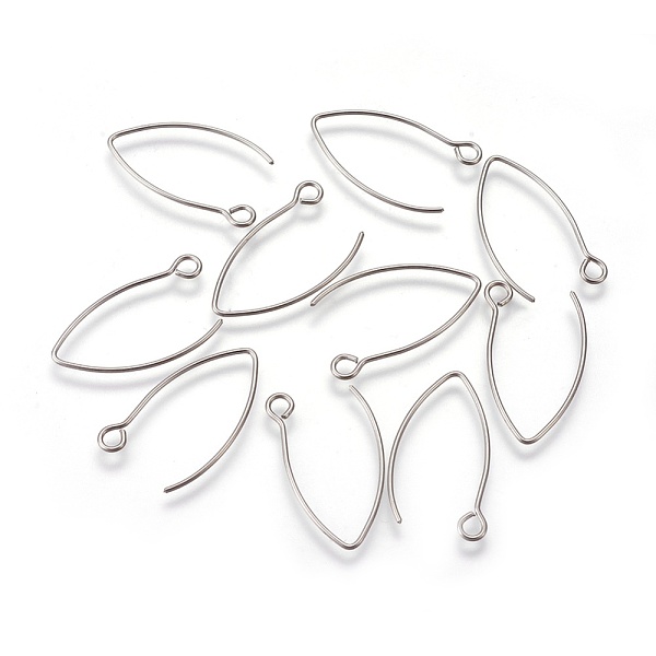 PandaHall 304 Stainless Steel Earring Hooks, with Horizontal Loop, Stainless Steel Color, 25.5x15x0.8mm, Hole: 2mm, 20 Gauge, Pin: 0.8mm 304...
PandaHall 304 Stainless Steel Earring Hooks, with Horizontal Loop, Stainless Steel Color, 25.5x15x0.8mm, Hole: 2mm, 20 Gauge, Pin: 0.8mm 304...