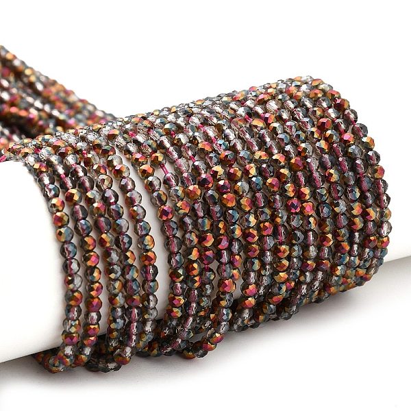 PandaHall Transparent Electroplate Glass Beads Strands, Half Plated, Faceted Round, Rainbow Plated, 3x2.5mm, Hole: 0.7mm, about...
PandaHall Transparent Electroplate Glass Beads Strands, Half Plated, Faceted Round, Rainbow Plated, 3x2.5mm, Hole: 0.7mm, about...