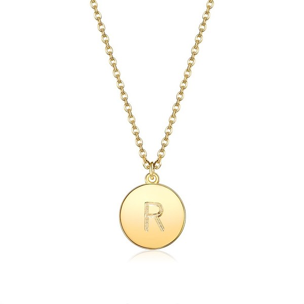 PandaHall Brass Initial Pendant Necklace, with Cable Chains, Flat Round, Letter R, Golden, 16.14 inch(41cm), 2mm Brass
PandaHall Brass Initial Pendant Necklace, with Cable Chains, Flat Round, Letter R, Golden, 16.14 inch(41cm), 2mm Brass