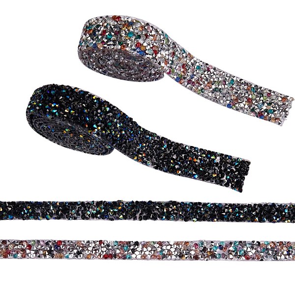 PandaHall 4 Yards 4 Styles Glitter Resin Hotfix Rhinestone(Hot Melt Adhesive On The Back), Rhinestone Trimming, Crystal Glass Sewing Trim..., Multicolor
PandaHall 4 Yards 4 Styles Glitter Resin Hotfix Rhinestone(Hot Melt Adhesive On The Back), Rhinestone Trimming, Crystal Glass Sewing Trim..., Multicolor