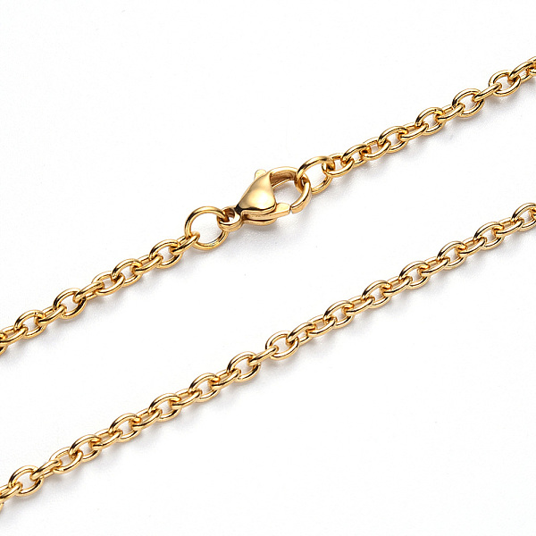 PandaHall Vacuum Plating 304 Stainless Steel Cable Chain Necklace, with Lobster Claw Clasp, Golden, 19.68 inch(50cm), Link: 3.7x3x0.8mm...
PandaHall Vacuum Plating 304 Stainless Steel Cable Chain Necklace, with Lobster Claw Clasp, Golden, 19.68 inch(50cm), Link: 3.7x3x0.8mm...