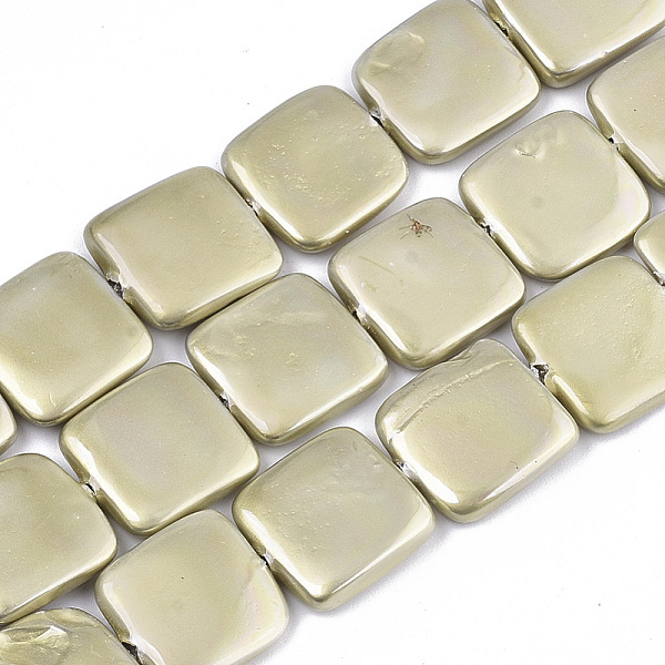 PandaHall Spray Painted Shell Pearl Beads Strands, Square, Dark Khaki, 15x15x3.5mm, Hole: 0.8mm, about 24pcs/Strand, 14.57 inch(37cm) Shell...
PandaHall Spray Painted Shell Pearl Beads Strands, Square, Dark Khaki, 15x15x3.5mm, Hole: 0.8mm, about 24pcs/Strand, 14.57 inch(37cm) Shell...