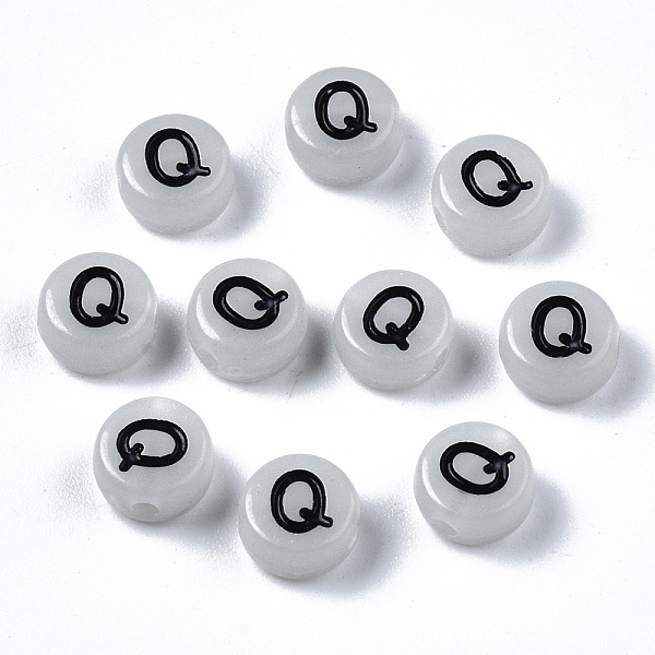 PandaHall Acrylic Beads, with Enamel and Luminous, Horizontal Hole, Flat Round with Black Letter, Glow in the Dark, Light Grey, Letter.Q...
PandaHall Acrylic Beads, with Enamel and Luminous, Horizontal Hole, Flat Round with Black Letter, Glow in the Dark, Light Grey, Letter.Q...