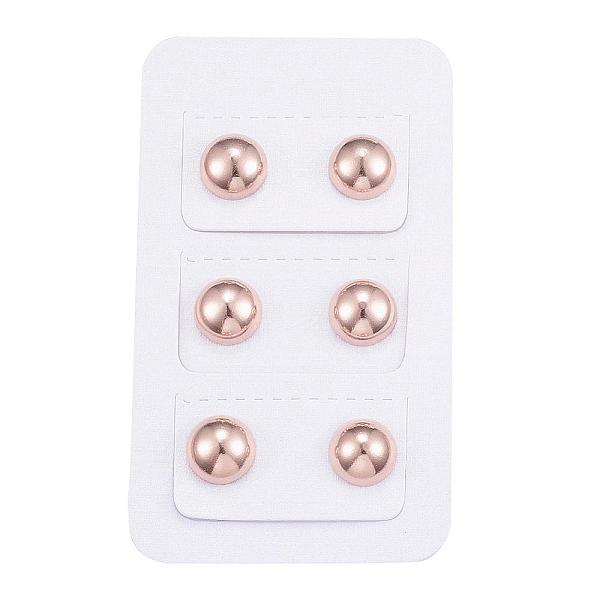 PandaHall 304 Stainless Steel Ear Studs, Hypoallergenic Earrings, Half Round, Rose Gold, 15mm, Pin: 1mm, 3pairs/card 304 Stainless Steel
PandaHall 304 Stainless Steel Ear Studs, Hypoallergenic Earrings, Half Round, Rose Gold, 15mm, Pin: 1mm, 3pairs/card 304 Stainless Steel