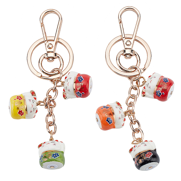 PandaHall Olycraft 2Pcs 2 Colors Maneki Neko Lucky Cat Porcelain Pendant Keychain, Feng Shui Wealth Keychain, with Iron Findings, Mixed...
PandaHall Olycraft 2Pcs 2 Colors Maneki Neko Lucky Cat Porcelain Pendant Keychain, Feng Shui Wealth Keychain, with Iron Findings, Mixed...