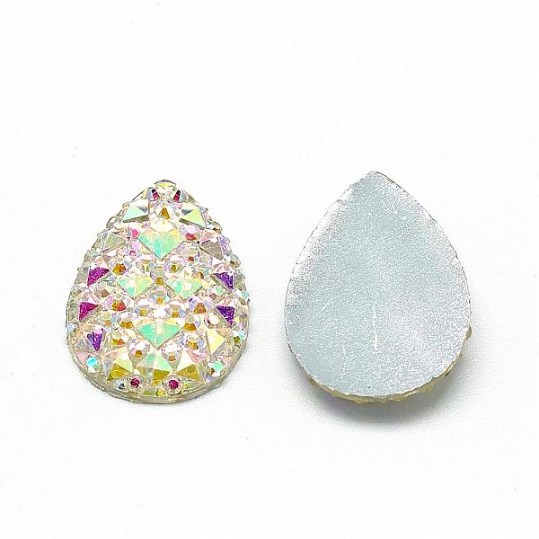 PandaHall Resin Cabochons, Bottom Silver Plated, AB Color Plated, teardrop, White, 25x18x3~3.5mm Resin Teardrop White
PandaHall Resin Cabochons, Bottom Silver Plated, AB Color Plated, teardrop, White, 25x18x3~3.5mm Resin Teardrop White