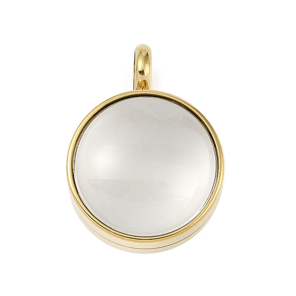 PandaHall Ion Plating(IP) 304 Stainless Stee Locket Pendants, with Glass, Flat Round Charm, Real 18K Gold Plated, 26x19x13mm, Hole: 5mm 304...
PandaHall Ion Plating(IP) 304 Stainless Stee Locket Pendants, with Glass, Flat Round Charm, Real 18K Gold Plated, 26x19x13mm, Hole: 5mm 304...