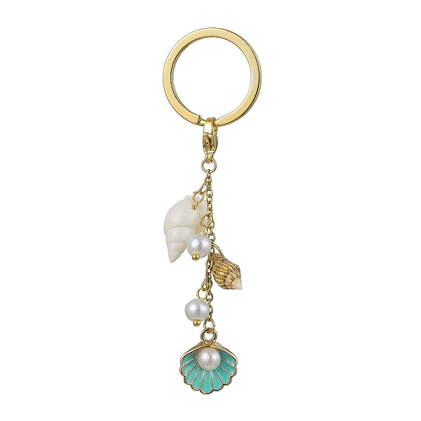 PandaHall Alloy Enamel & Spiral Shell Pendant Keychains, with Glass Pearl and Iron Split Key Rings, Shell Shape, 9.1cm Alloy Shell Shape
PandaHall Alloy Enamel & Spiral Shell Pendant Keychains, with Glass Pearl and Iron Split Key Rings, Shell Shape, 9.1cm Alloy Shell Shape