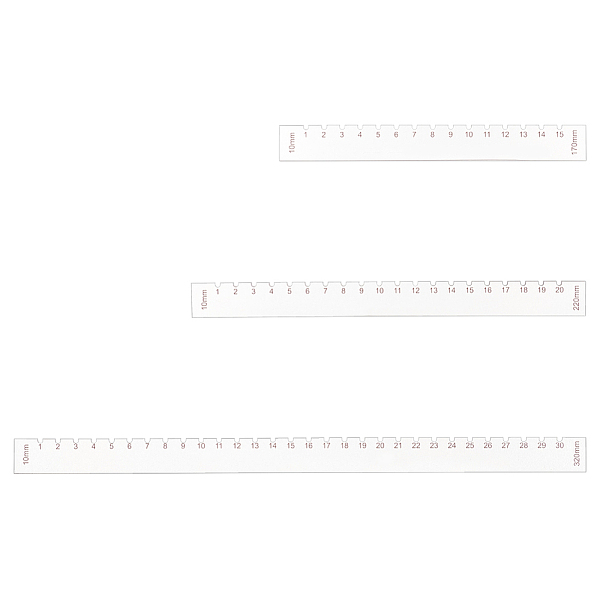 PandaHall Acrylic Rulers, Measuring Tool, for Hole Punchings, Clear, 17~32x2x0.3cm, 3pcs/set Acrylic Clear
PandaHall Acrylic Rulers, Measuring Tool, for Hole Punchings, Clear, 17~32x2x0.3cm, 3pcs/set Acrylic Clear