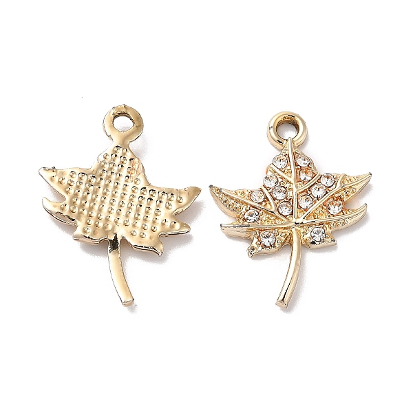 PandaHall Rack Plating Alloy Crystal Rhinestone Pendants, Maple Leaf Charms, Golden, 21x17x2.5mm, Hole: 1.5mm Alloy+Rhinestone Leaf Clear
PandaHall Rack Plating Alloy Crystal Rhinestone Pendants, Maple Leaf Charms, Golden, 21x17x2.5mm, Hole: 1.5mm Alloy+Rhinestone Leaf Clear