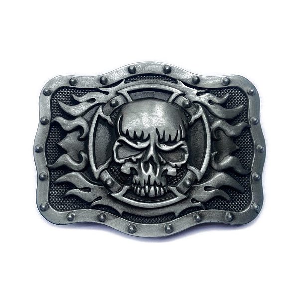 PandaHall Tibetan Style Zinc Alloy Smooth Buckles, Belt Fastener, Rectangle with Skull, Antique Silver, 66x91mm Alloy Skull
PandaHall Tibetan Style Zinc Alloy Smooth Buckles, Belt Fastener, Rectangle with Skull, Antique Silver, 66x91mm Alloy Skull