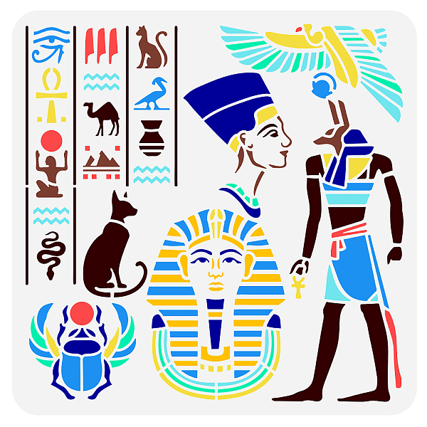 PandaHall PET Hollow Out Drawing Painting Stencils, for DIY Scrapbook, Photo Album, Egypt Theme Pattern, 30x30cm Plastic Others
PandaHall PET Hollow Out Drawing Painting Stencils, for DIY Scrapbook, Photo Album, Egypt Theme Pattern, 30x30cm Plastic Others