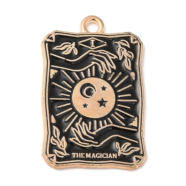 PandaHall Alloy Pendants, with Enamel, Golden, Rectangle with Tarot Charm, Star, 28x18x1.5mm, Hole: 1.8mm Alloy+Enamel Star Black
PandaHall Alloy Pendants, with Enamel, Golden, Rectangle with Tarot Charm, Star, 28x18x1.5mm, Hole: 1.8mm Alloy+Enamel Star Black