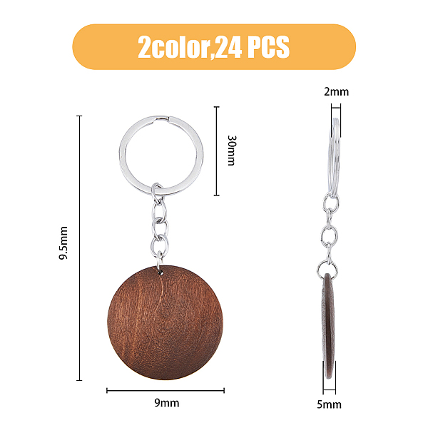PandaHall HOBBIESAY 24Pcs 2 Color Wooden Circles Blank Round Borehole Ring Keychian with Jump Ring Borehole Loop Drilling Disc for DIY..., Multicolor
PandaHall HOBBIESAY 24Pcs 2 Color Wooden Circles Blank Round Borehole Ring Keychian with Jump Ring Borehole Loop Drilling Disc for DIY..., Multicolor