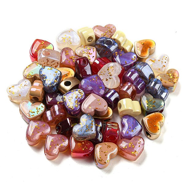 PandaHall Opaque Acrylic European Beads, with Gold Foil, Large Hole Beads, Heart, Mixed Color, 14.6x17.8x8.3mm, Hole: 4.5mm Acrylic Heart..., Multicolor
PandaHall Opaque Acrylic European Beads, with Gold Foil, Large Hole Beads, Heart, Mixed Color, 14.6x17.8x8.3mm, Hole: 4.5mm Acrylic Heart..., Multicolor