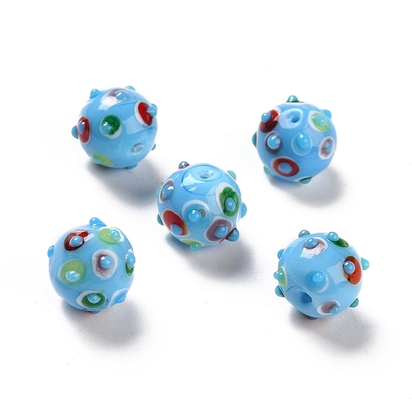 PandaHall Handmade Lampwork Beads, Round, Light Sky Blue, 11x13x12.5mm, Hole: 1.6mm Lampwork Round
PandaHall Handmade Lampwork Beads, Round, Light Sky Blue, 11x13x12.5mm, Hole: 1.6mm Lampwork Round