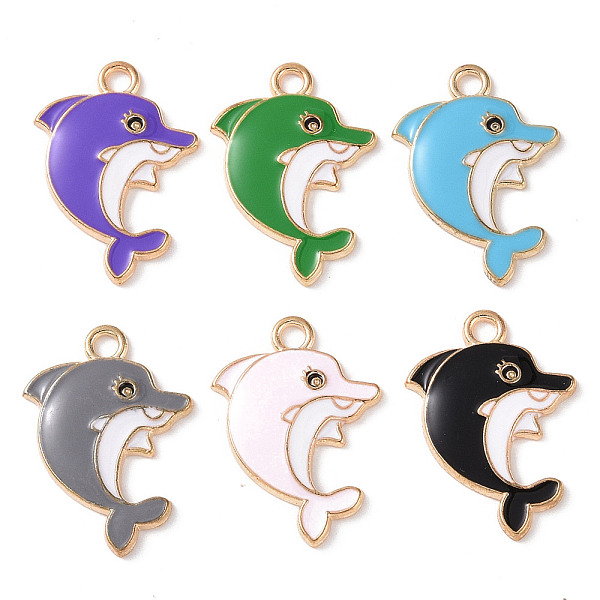 PandaHall Alloy Enamel Pendants, Dolphin Charm, Golden, 24.5x18x2mm, Hole: 2mm Alloy+Enamel Dolphin
PandaHall Alloy Enamel Pendants, Dolphin Charm, Golden, 24.5x18x2mm, Hole: 2mm Alloy+Enamel Dolphin