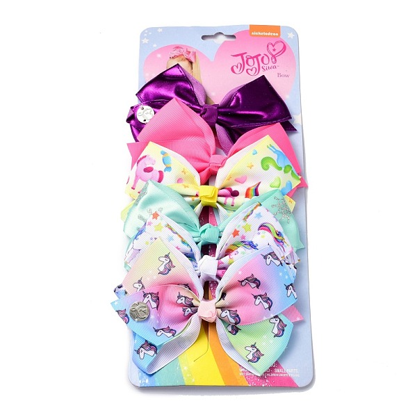 PandaHall Iron Alligator Hair Clips, with Cloth Bowknot, Platinum, Unicorn Pattern, 120~125x81~90x15~17mm, 6pcs/set Cloth Unicorn Multicolor
PandaHall Iron Alligator Hair Clips, with Cloth Bowknot, Platinum, Unicorn Pattern, 120~125x81~90x15~17mm, 6pcs/set Cloth Unicorn Multicolor