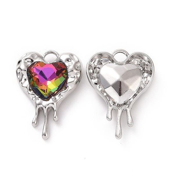PandaHall Rack Plating Alloy Glass Pendants, Cadmium Free & Lead Free & Nickle Free, Platinum Tone Melting Heart Charms, Colorful, 24x17x5mm...
PandaHall Rack Plating Alloy Glass Pendants, Cadmium Free & Lead Free & Nickle Free, Platinum Tone Melting Heart Charms, Colorful, 24x17x5mm...