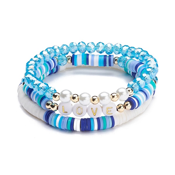 PandaHall Love Stretch Bracelets Set, Glass & Acrylic & Polymer Clay Beads Bracelets, Surfer Heishi Bracelet for Teen Girl Women, Deep Sky...
PandaHall Love Stretch Bracelets Set, Glass & Acrylic & Polymer Clay Beads Bracelets, Surfer Heishi Bracelet for Teen Girl Women, Deep Sky...