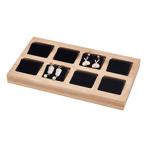 PandaHall 8-Grid Wood Earring Display Board, with Velvet Findings, Rectangle, Black, Finish Product: 21x12x2.7cm, about 9pcs/set Wood Black
PandaHall 8-Grid Wood Earring Display Board, with Velvet Findings, Rectangle, Black, Finish Product: 21x12x2.7cm, about 9pcs/set Wood Black