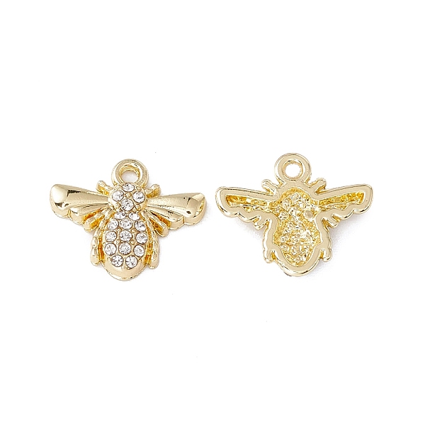 PandaHall Rack Plating Alloy Pendants, with Crystal Rhinestone, Bees, Light Gold, 13x16x3mm, Hole: 1.5mm Alloy+Rhinestone Bees Clear
PandaHall Rack Plating Alloy Pendants, with Crystal Rhinestone, Bees, Light Gold, 13x16x3mm, Hole: 1.5mm Alloy+Rhinestone Bees Clear