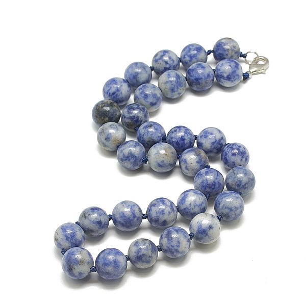 PandaHall Natural Blue Spot Jasper Beaded Necklaces, with Alloy Lobster Clasps, Round, 18.8 inch~19.2 inch(48~49cm), round: 10mm Blue Spot...
PandaHall Natural Blue Spot Jasper Beaded Necklaces, with Alloy Lobster Clasps, Round, 18.8 inch~19.2 inch(48~49cm), round: 10mm Blue Spot...