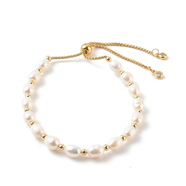 PandaHall Rice Natural Pearl Slide Bracelets, Bolo Bracelets, with 304 Stainless Steel Box Chains, Golden, White, Inner Diameter...
PandaHall Rice Natural Pearl Slide Bracelets, Bolo Bracelets, with 304 Stainless Steel Box Chains, Golden, White, Inner Diameter...