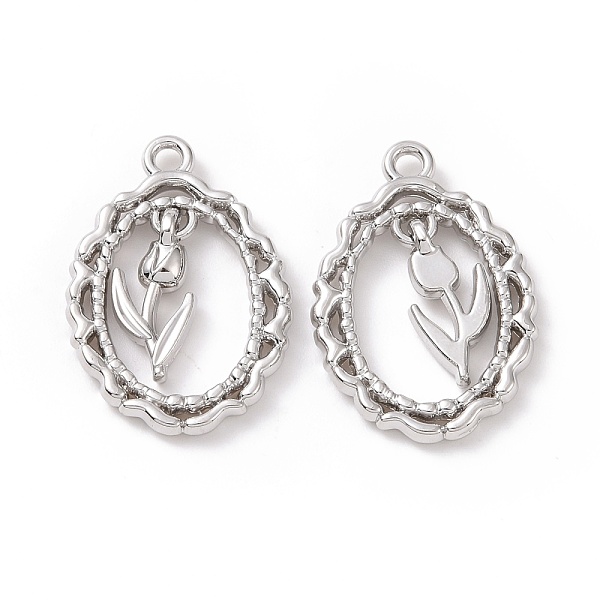PandaHall Alloy Pendants, Hollow, Oval with Tulip, Platinum, 23x16x3mm, Hole: 1.6mm Alloy Oval
PandaHall Alloy Pendants, Hollow, Oval with Tulip, Platinum, 23x16x3mm, Hole: 1.6mm Alloy Oval
