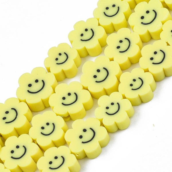 PandaHall Handmade Polymer Clay Bead Strands, Flower with Smile, Champagne Yellow, 8~10x8~10x4~5mm, Hole: 1.2~1.6mm, about 38~40pcs/strand...
PandaHall Handmade Polymer Clay Bead Strands, Flower with Smile, Champagne Yellow, 8~10x8~10x4~5mm, Hole: 1.2~1.6mm, about 38~40pcs/strand...