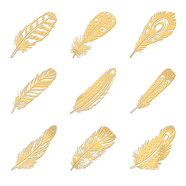 PandaHall OLYCRAFT 9pcs 1.6x1.6 Inch Bird Feathers Stickers Plume Theme Stickers Self Adhesive Gold Metal Stickers Realistic Feather Metal...
PandaHall OLYCRAFT 9pcs 1.6x1.6 Inch Bird Feathers Stickers Plume Theme Stickers Self Adhesive Gold Metal Stickers Realistic Feather Metal...