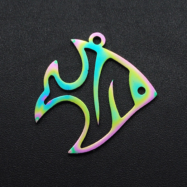 PandaHall Ion Plating(IP) 201 Stainless Steel Pendants, Laser Cut, Tropical Fish, Rainbow Color, 23x22.5x1mm, Hole: 1.4mm 201 Stainless...
PandaHall Ion Plating(IP) 201 Stainless Steel Pendants, Laser Cut, Tropical Fish, Rainbow Color, 23x22.5x1mm, Hole: 1.4mm 201 Stainless...