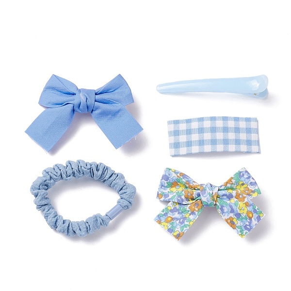 PandaHall Cloth Accessories Set, Hair Tie & Alligator Hair Clips & Snap Hair Clips, Bowknot & Rectangle & Teardrop, Light Sky Blue, 13~19mm...
PandaHall Cloth Accessories Set, Hair Tie & Alligator Hair Clips & Snap Hair Clips, Bowknot & Rectangle & Teardrop, Light Sky Blue, 13~19mm...