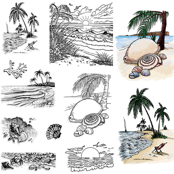 PandaHall CRASPIRE Sea Beach Summer Clear Rubber Stamp Vintage Coconut Palm Shell Transparent Silicone Seals Stamp Retro for Journaling Card...
PandaHall CRASPIRE Sea Beach Summer Clear Rubber Stamp Vintage Coconut Palm Shell Transparent Silicone Seals Stamp Retro for Journaling Card...