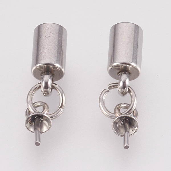 PandaHall Stainless Steel Cup Bail Pin Pendants, with Cord Ends, End Caps, For Half Drilled Beads, Stainless Steel Color, 17.5mm, Hole: 3mm...
PandaHall Stainless Steel Cup Bail Pin Pendants, with Cord Ends, End Caps, For Half Drilled Beads, Stainless Steel Color, 17.5mm, Hole: 3mm...