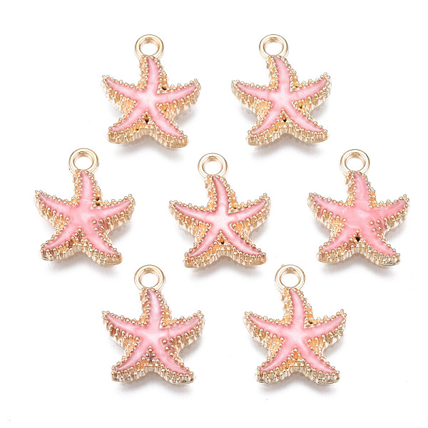 PandaHall Alloy Enamel Pendants, Starfish, Light Gold, Pink, 18x15x3mm, Hole: 2.5mm Alloy+Enamel Starfish Pink
PandaHall Alloy Enamel Pendants, Starfish, Light Gold, Pink, 18x15x3mm, Hole: 2.5mm Alloy+Enamel Starfish Pink