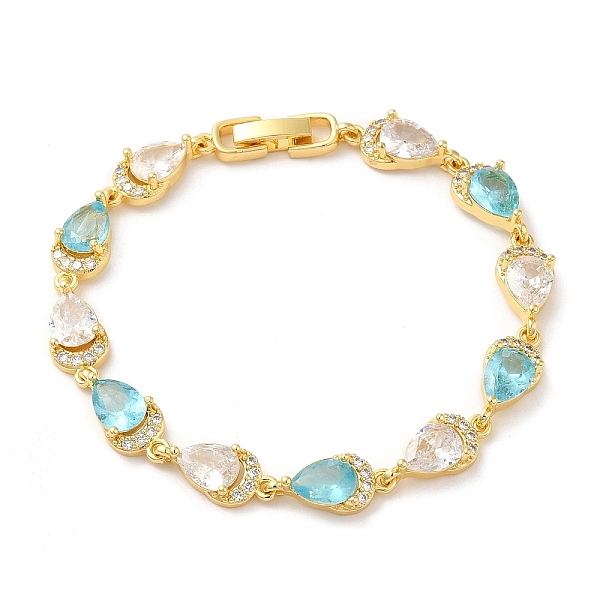PandaHall Glass Teardrop with Cubic Zirconia Link Chain Bracelet, Brass Bracelet, Lead Free & Cadmium Free, Golden, 7-1/4 inch(18.5cm) Cubic...
PandaHall Glass Teardrop with Cubic Zirconia Link Chain Bracelet, Brass Bracelet, Lead Free & Cadmium Free, Golden, 7-1/4 inch(18.5cm) Cubic...