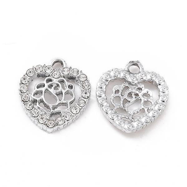 PandaHall Alloy Rhinestone Charms, Platinum Tone Heart with Flower, Crystal, 15x13.5x2.5mm, Hole: 1.6mm Alloy+Rhinestone Heart Clear
PandaHall Alloy Rhinestone Charms, Platinum Tone Heart with Flower, Crystal, 15x13.5x2.5mm, Hole: 1.6mm Alloy+Rhinestone Heart Clear