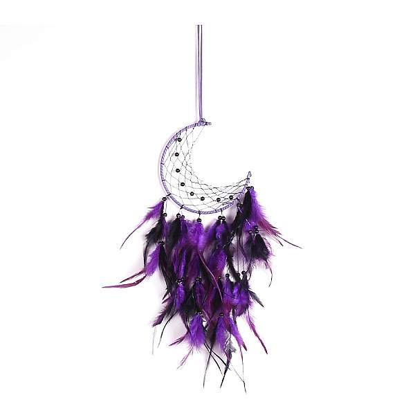PandaHall Moon Woven Web/Net with Feather Wall Hanging Decorations, with Iron Ring, for Home Bedroom Decorations, Indigo, 480mm Feather Moon..., Purple
PandaHall Moon Woven Web/Net with Feather Wall Hanging Decorations, with Iron Ring, for Home Bedroom Decorations, Indigo, 480mm Feather Moon..., Purple