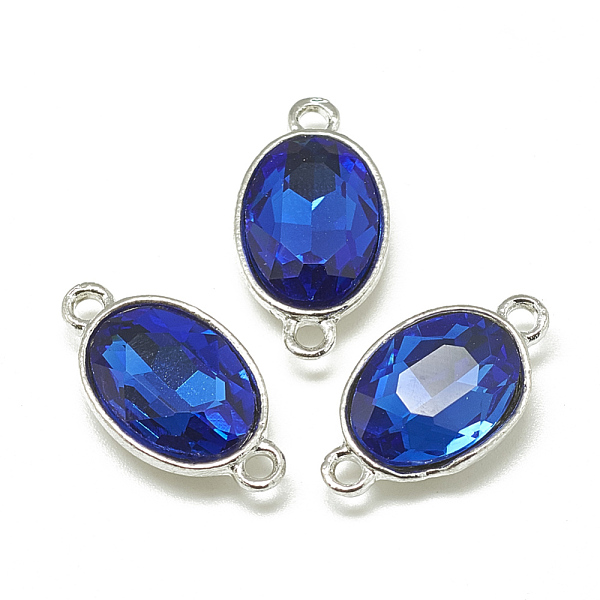 PandaHall Alloy Glass Links connectors, Faceted, Oval, Platinum, Royal Blue, 22x12x6mm, Hole: 1.5mm Alloy+Glass Oval Blue
PandaHall Alloy Glass Links connectors, Faceted, Oval, Platinum, Royal Blue, 22x12x6mm, Hole: 1.5mm Alloy+Glass Oval Blue