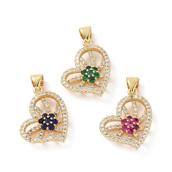 PandaHall Brass Micro Pave Cubic Zirconia Pendants, Real 18K Gold Plated, Hollow Heart with Flower Charm, Mixed Color, 21x18x4.5mm, Hole..., Multicolor
PandaHall Brass Micro Pave Cubic Zirconia Pendants, Real 18K Gold Plated, Hollow Heart with Flower Charm, Mixed Color, 21x18x4.5mm, Hole..., Multicolor