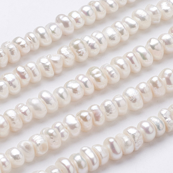 PandaHall Natural Cultured Freshwater Pearl Beads Strands, Flat Round, Beige, 3~3.5x6~6.5x5.5~6mm, Hole: 0.7mm, about 104pcs/strand, 13.6..., Yellow
PandaHall Natural Cultured Freshwater Pearl Beads Strands, Flat Round, Beige, 3~3.5x6~6.5x5.5~6mm, Hole: 0.7mm, about 104pcs/strand, 13.6..., Yellow