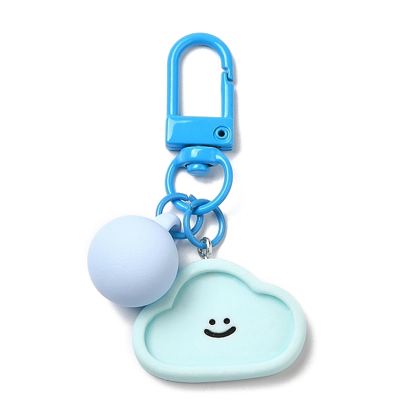 PandaHall Cartoon Smiling Face Acrylic Pendant Keychain, with Candy Ball Charm and Alloy Finding, for Car Bag Decoration, Cloud, 62~67mm..., Blue
PandaHall Cartoon Smiling Face Acrylic Pendant Keychain, with Candy Ball Charm and Alloy Finding, for Car Bag Decoration, Cloud, 62~67mm..., Blue