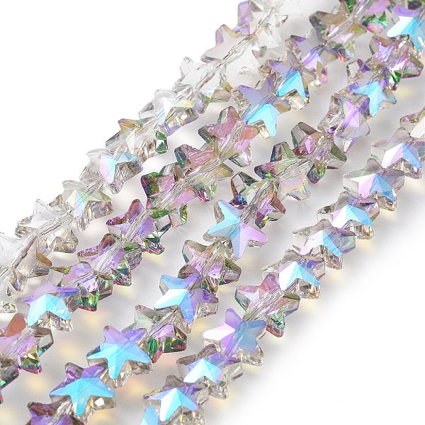 PandaHall Electroplate Transparent Glass Beads, Half Rainbown Plated, Faceted Star, Plum, 9.5x10x6mm, Hole: 0.5mm Glass Star Purple
PandaHall Electroplate Transparent Glass Beads, Half Rainbown Plated, Faceted Star, Plum, 9.5x10x6mm, Hole: 0.5mm Glass Star Purple