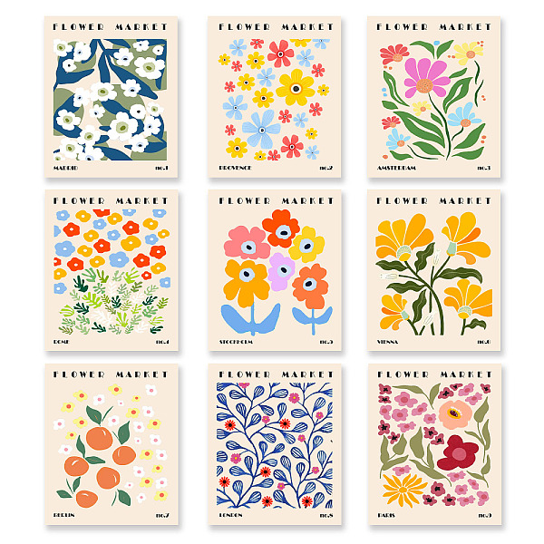 PandaHall Chemical Fiber Oil Canvas Hanging Painting, Home Wall Decoration, Rectangle, Floral Pattern, 250x200mm, 9pcs/set Fibre Flower
PandaHall Chemical Fiber Oil Canvas Hanging Painting, Home Wall Decoration, Rectangle, Floral Pattern, 250x200mm, 9pcs/set Fibre Flower