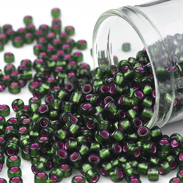 PandaHall TOHO Round Seed Beads, Japanese Seed Beads, (2204) Silver Lined Frost Olivine Pink Lined, 8/0, 3mm, Hole: 1mm, about 222pcs/10g..., Green
PandaHall TOHO Round Seed Beads, Japanese Seed Beads, (2204) Silver Lined Frost Olivine Pink Lined, 8/0, 3mm, Hole: 1mm, about 222pcs/10g..., Green